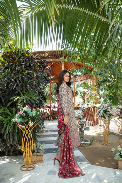 Gulbahar 3pcs Un-Stitched Emb Printed Lawn [D-2787]