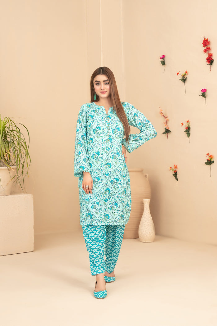 Dilfa With Khussa 2pcs Stitched Emb Printed Swiss [D-1552]