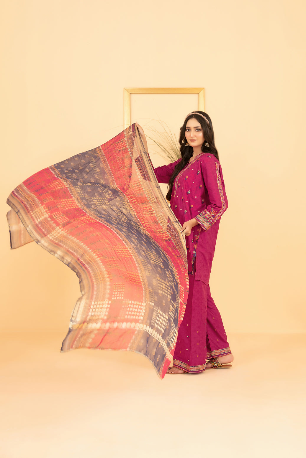 Neza Stitched Emb Cotton Jacquard [D-1633]