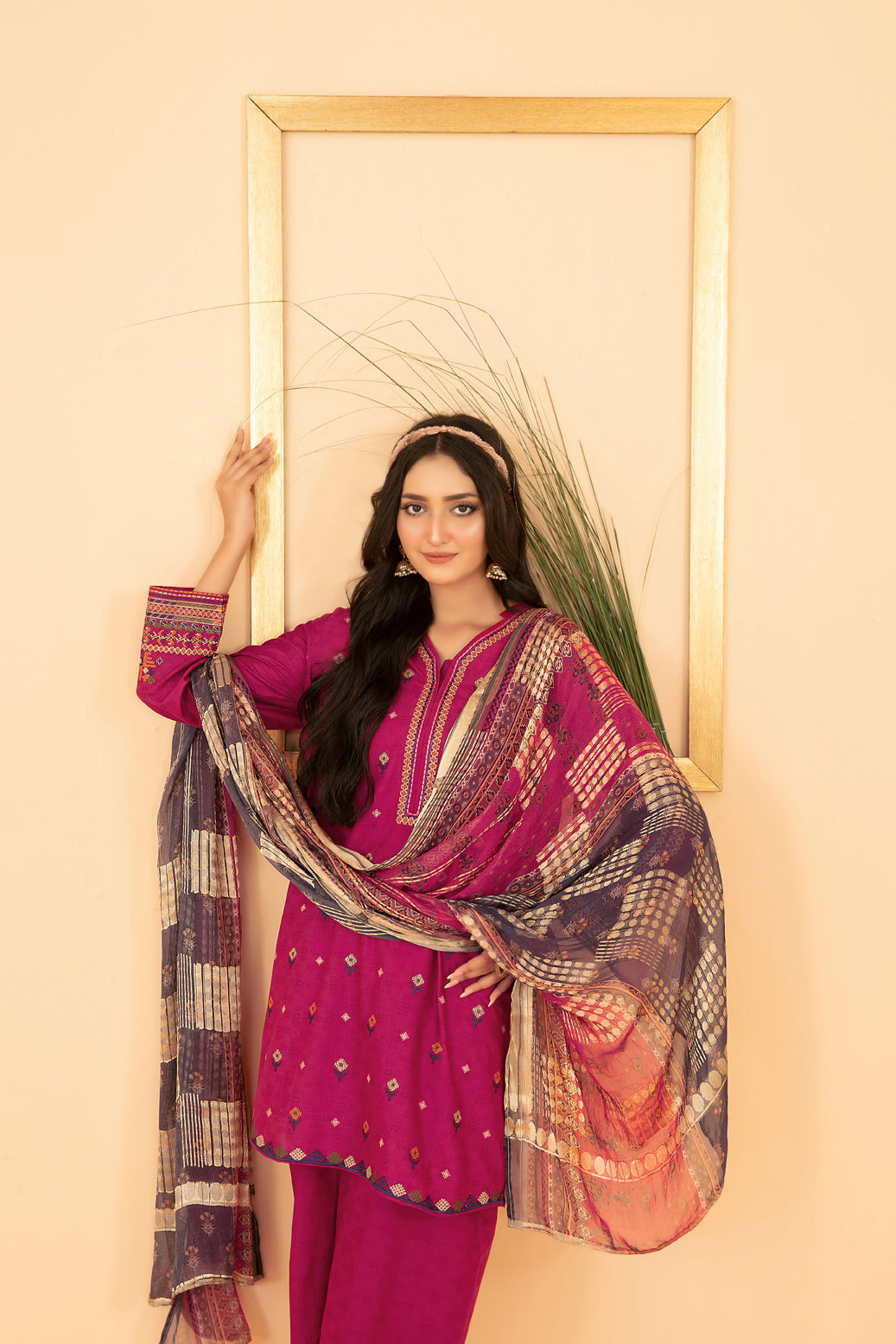 Neza Stitched Emb Cotton Jacquard [D-1633]