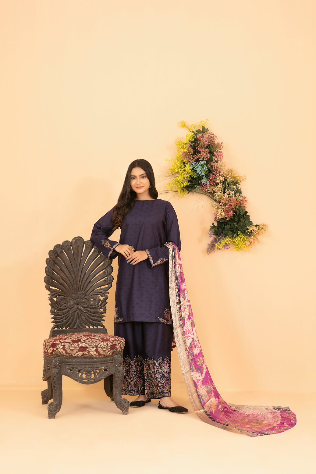 Neza Stitched Emb Cotton Jacquard [D-1631]