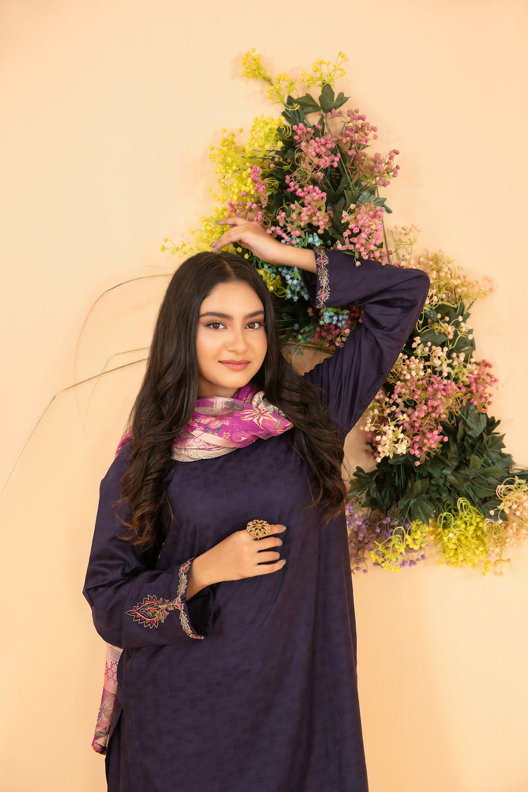 Neza Stitched Emb Cotton Jacquard [D-1631]