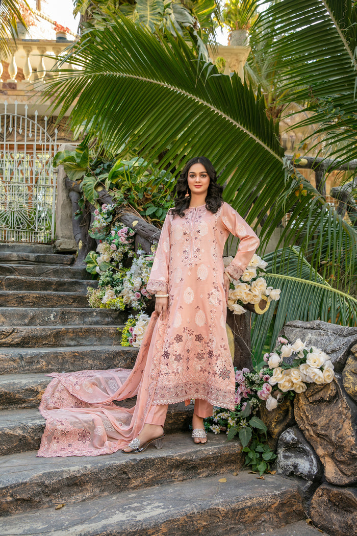 Zindagi 3pcs Un-Stitched Emb Lawn D-2654