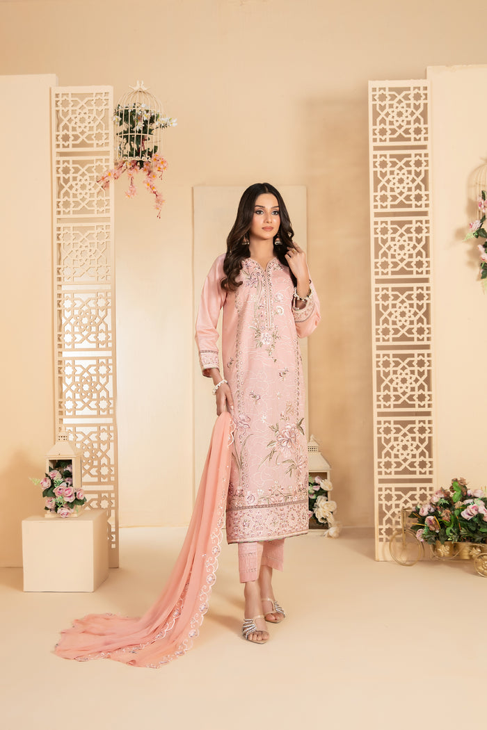 Taabir 3pcs Stitched Emb Lawn [D-2296]
