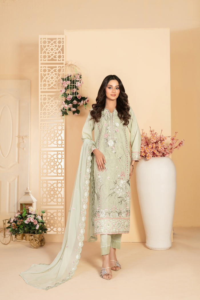 Taabir 3pcs Stitched Emb Lawn [D-2295]