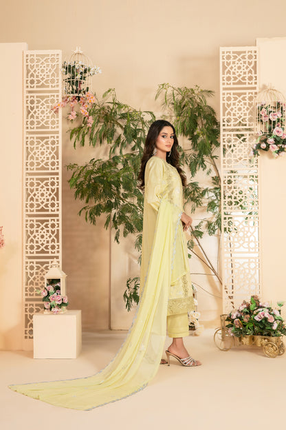 Taabir 3pcs Stitched Emb Lawn [D-3002]