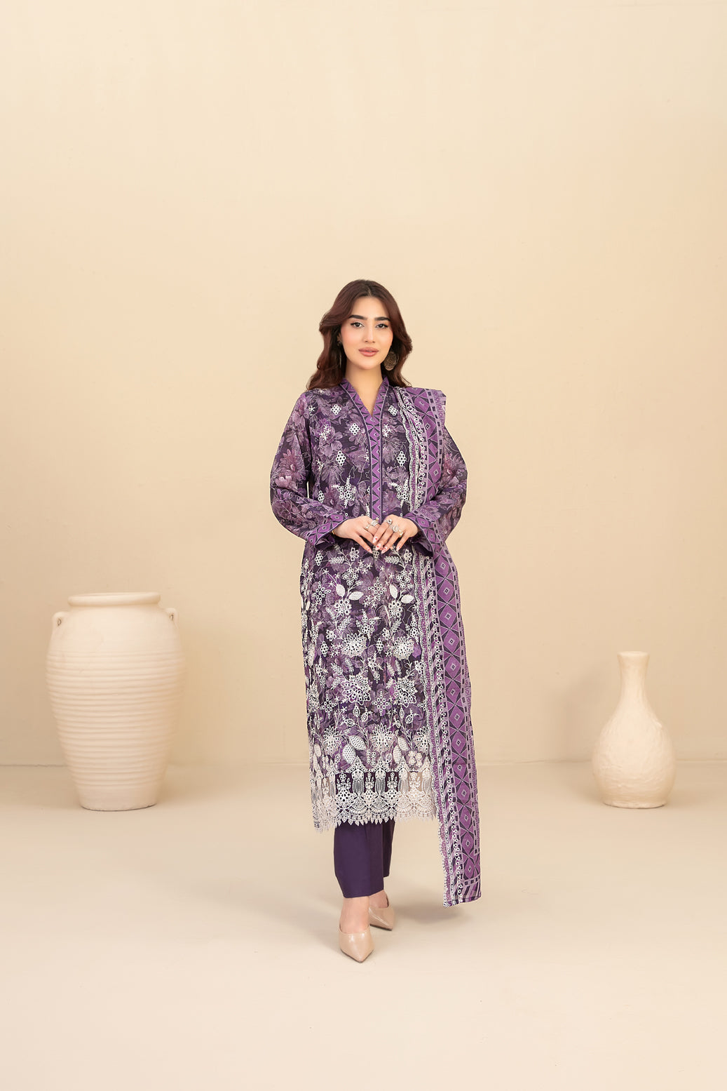 Masira 3pcs Un-Stitched Emb Printed Lawn [D-3609]