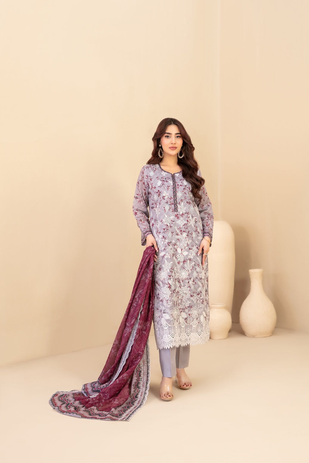Masira 3pcs Un-Stitched Emb Printed Lawn [D-3617]