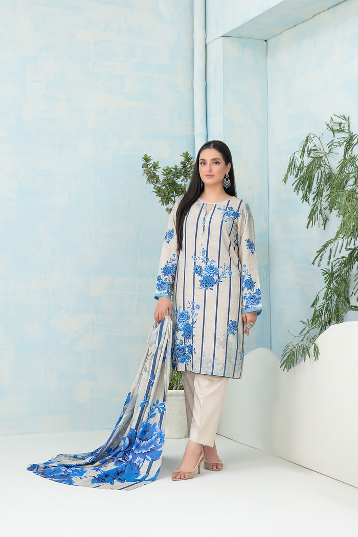 NESE 3pcs Stitched Printed Staple [D-5041]