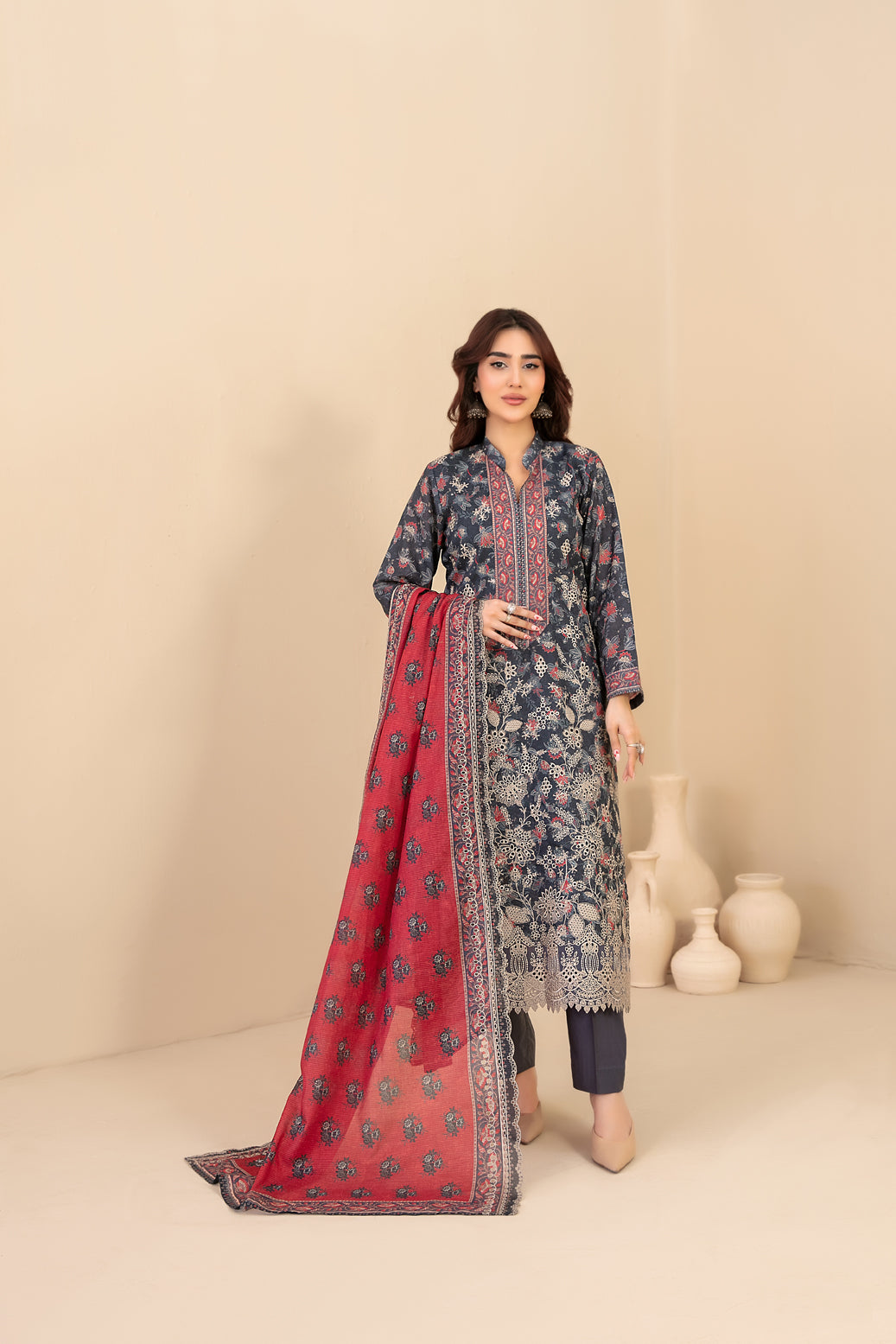 Masira Un-Stitched Emb Printed Lawn [D-3618]