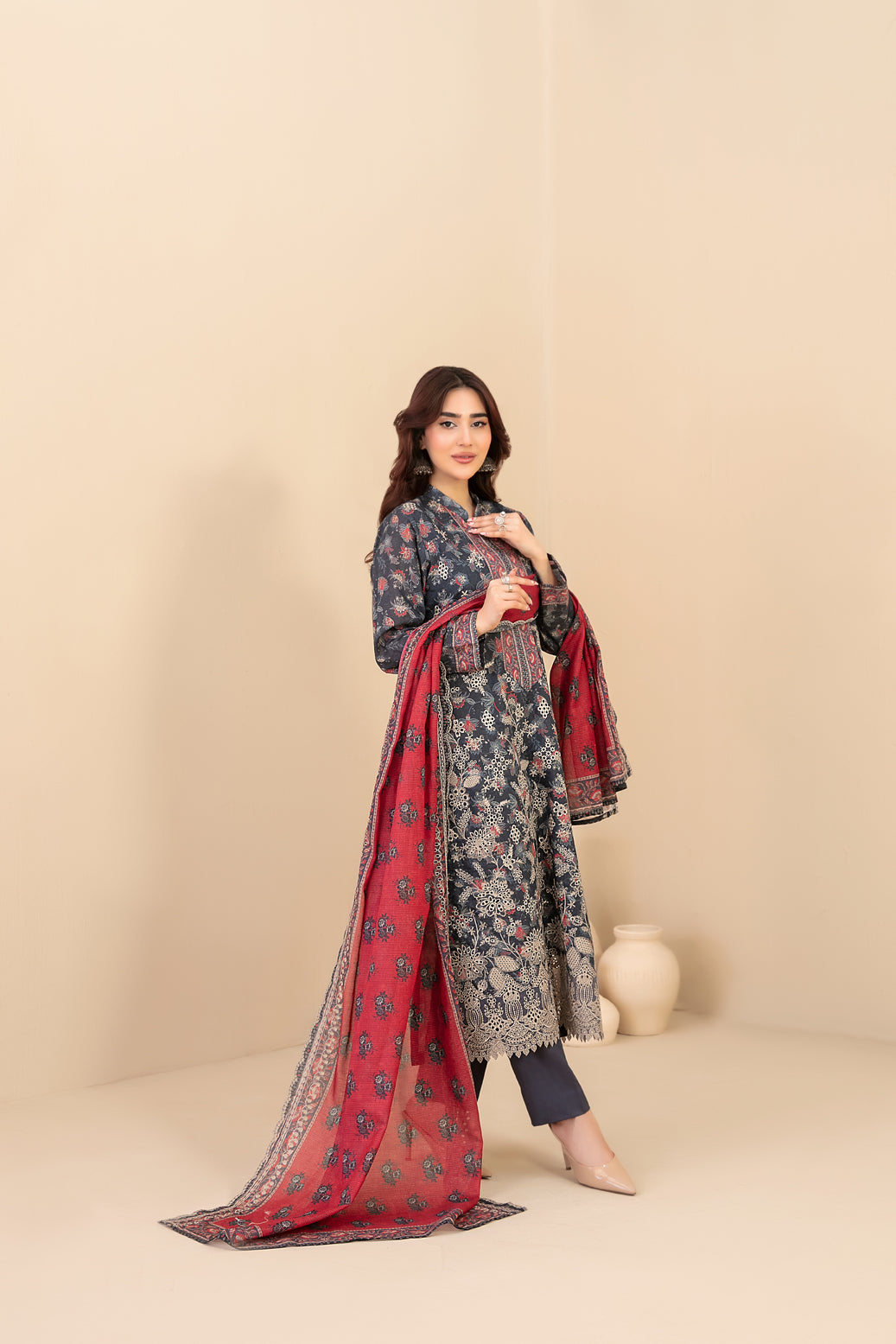 Masira Un-Stitched Emb Printed Lawn [D-3618]
