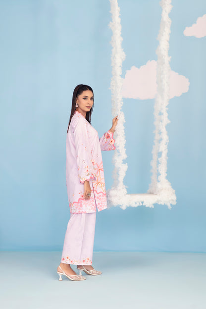 CLOUDS 2pcs Stitched Printed Crepe [D-4972]
