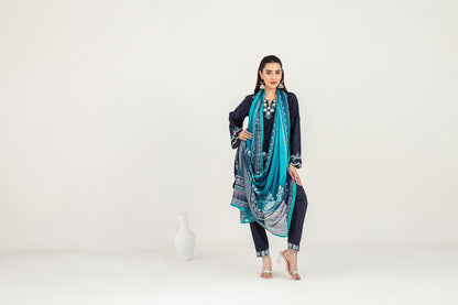 LONI 3pcs Stitched Embroidered Cotton [D-4491]