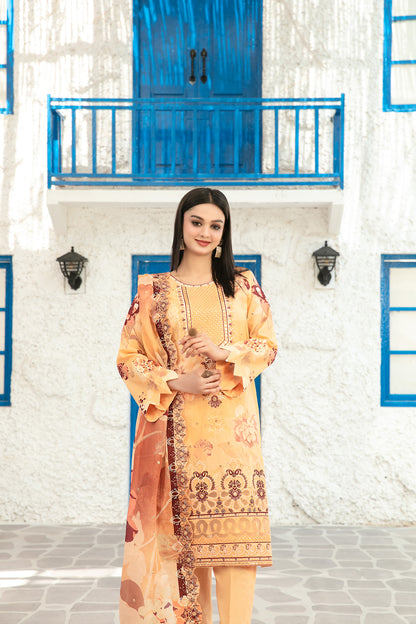 Parizah 3pcs Un-Stitched Emb Printed Lawn [D-2723]