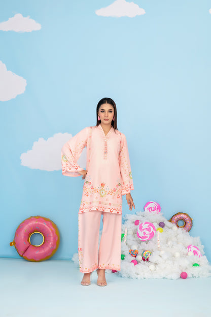 CLOUDS 2pcs Stitched Printed Crepe [D-4973]