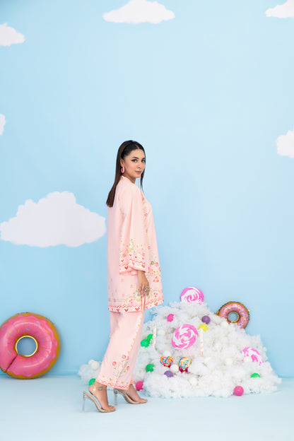 CLOUDS 2pcs Stitched Printed Crepe [D-4973]