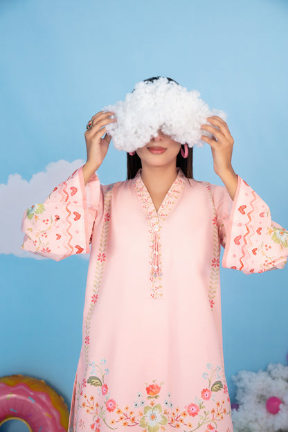 CLOUDS 2pcs Stitched Printed Crepe [D-4973]