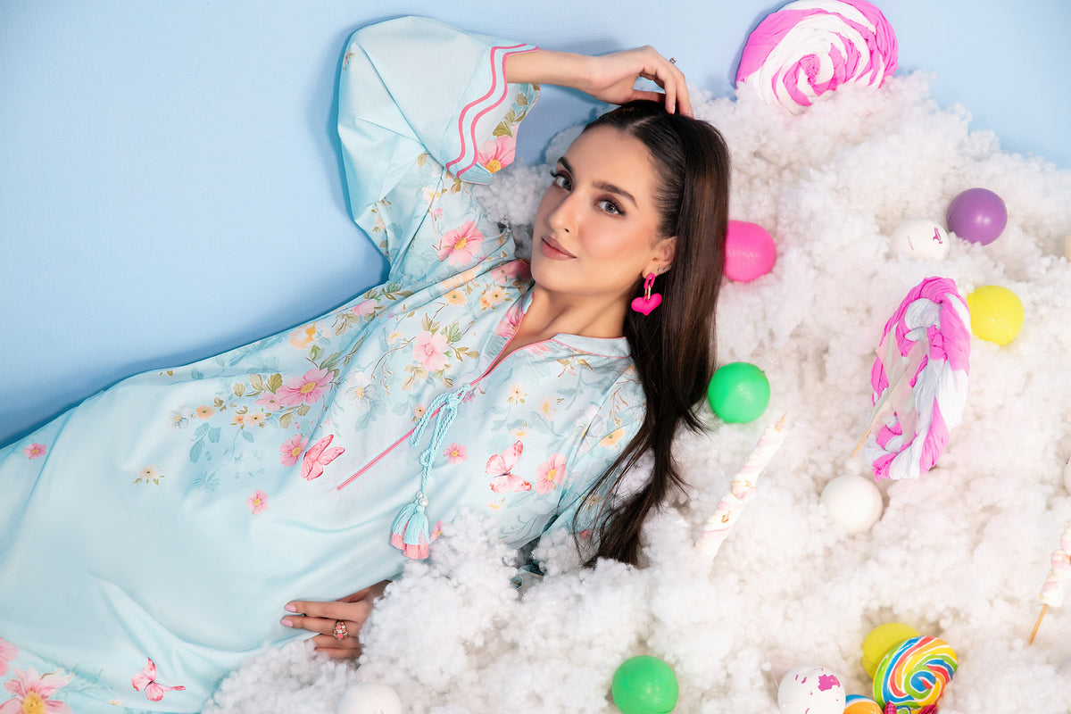 CLOUDS 2pcs Stitched Printed Crepe [D-4974]