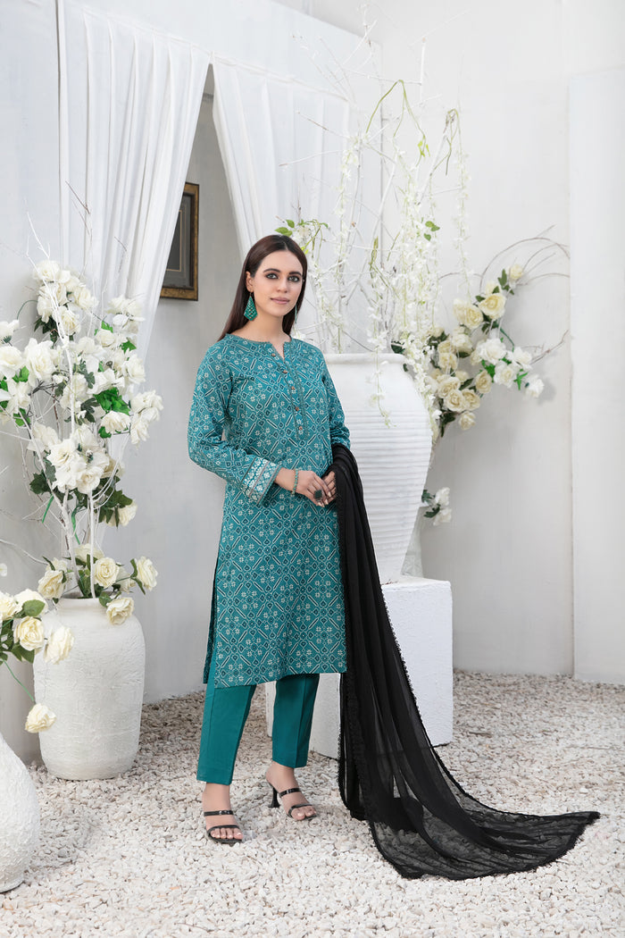 Guliz 3Pcs Stitched Printed  Lawn [D-2995]