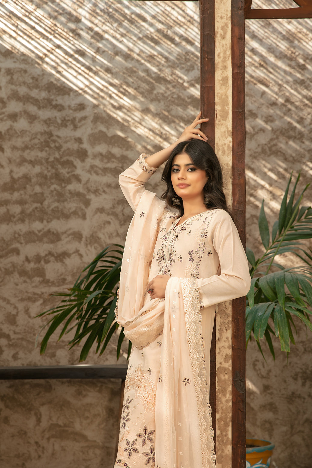 Arfiya 3pcs Un-Stitched Emb Swiss Lawn [D-2611]