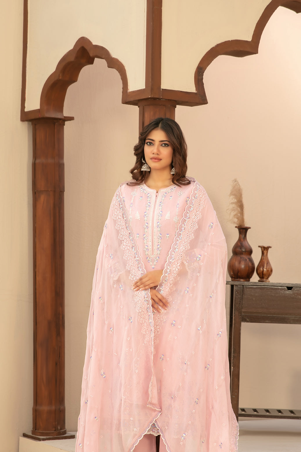 Arfiya 3pcs Un-Stitched Emb Swiss Lawn [D-2617]