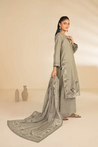 NAHIA 3pcs Stitched Emb Khadi [D-2815]