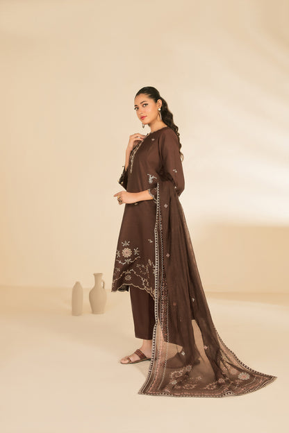 NAHIA 3pcs Stitched Emb Khadi [D-2814]