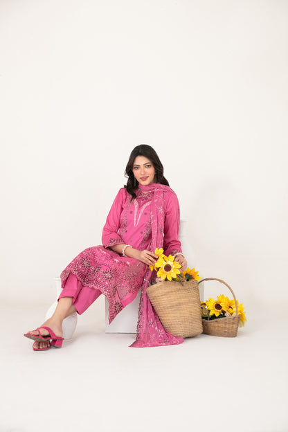 Rubai Un-Stitched Emb Lawn [D-3826]