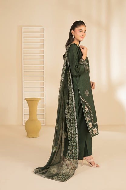 NAHIA 3pcs Stitched Emb Khadi [D-2817]