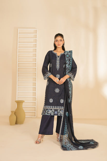 NAHIA 3pcs Stitched Emb Khadi [D-2811]