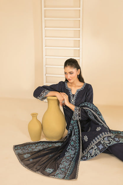 NAHIA 3pcs Stitched Emb Khadi [D-2811]