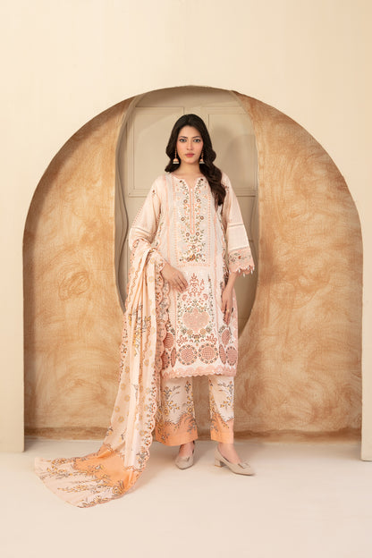 Mahabbah Vol-1 Stitched Emb Lawn [D-3801]