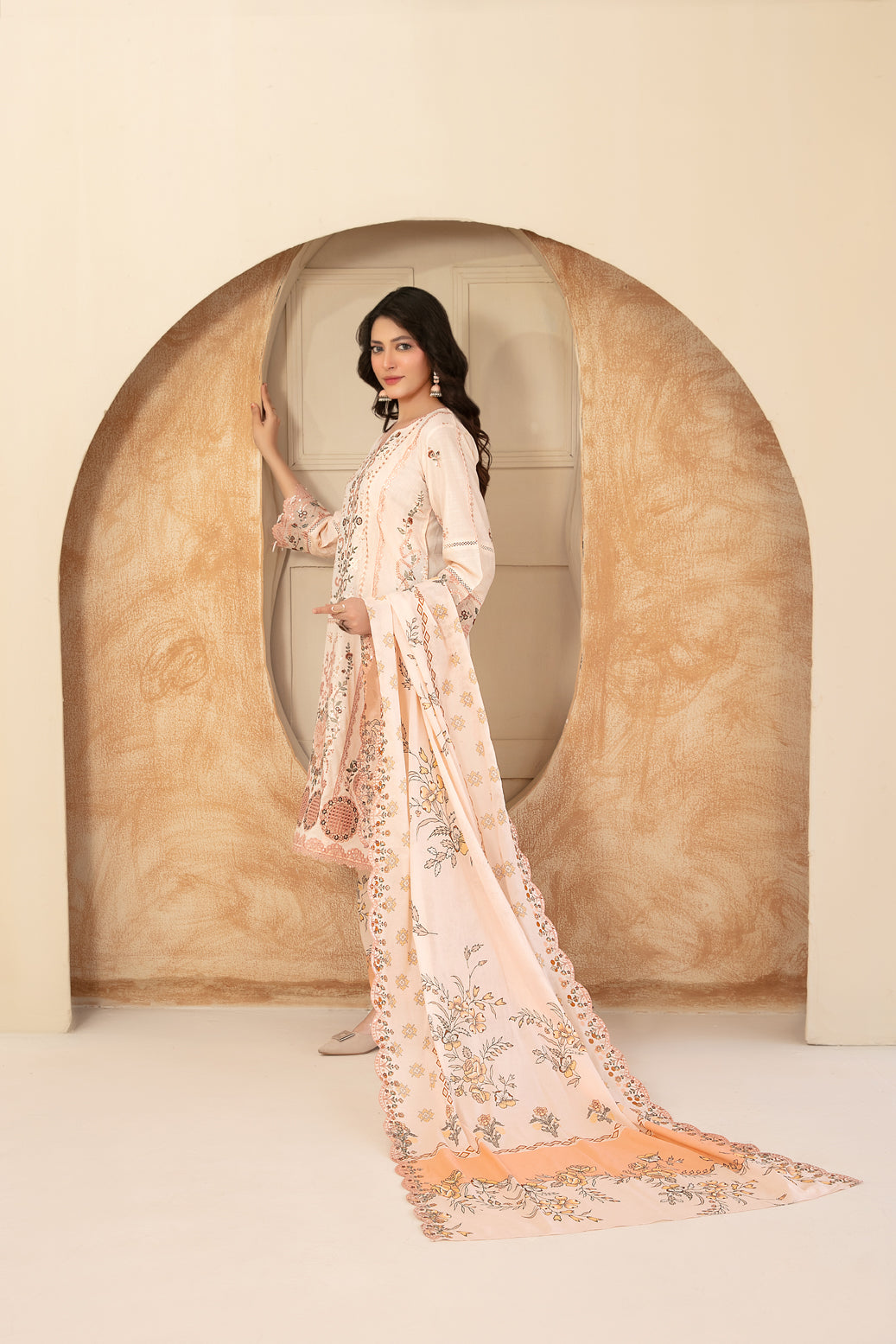 Mahabbah Vol-1 Stitched Emb Lawn [D-3801]