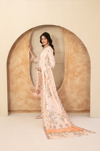Mahabbah Vol-1 Stitched Emb Lawn [D-3801]