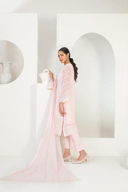 EK NAYI DASTAAN V1 3pcs Semi-Stitched Fancy Emb Chiffon [D-4756]