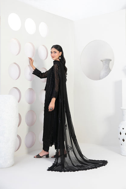 EK NAYI DASTAAN Vol 2 3pcs Semi-Stitched Fancy Emb Chiffon [D-4760]