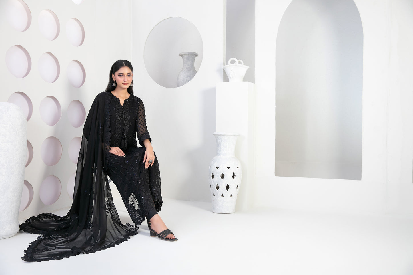 EK NAYI DASTAAN Vol 2 3pcs Semi-Stitched Fancy Emb Chiffon [D-4760]