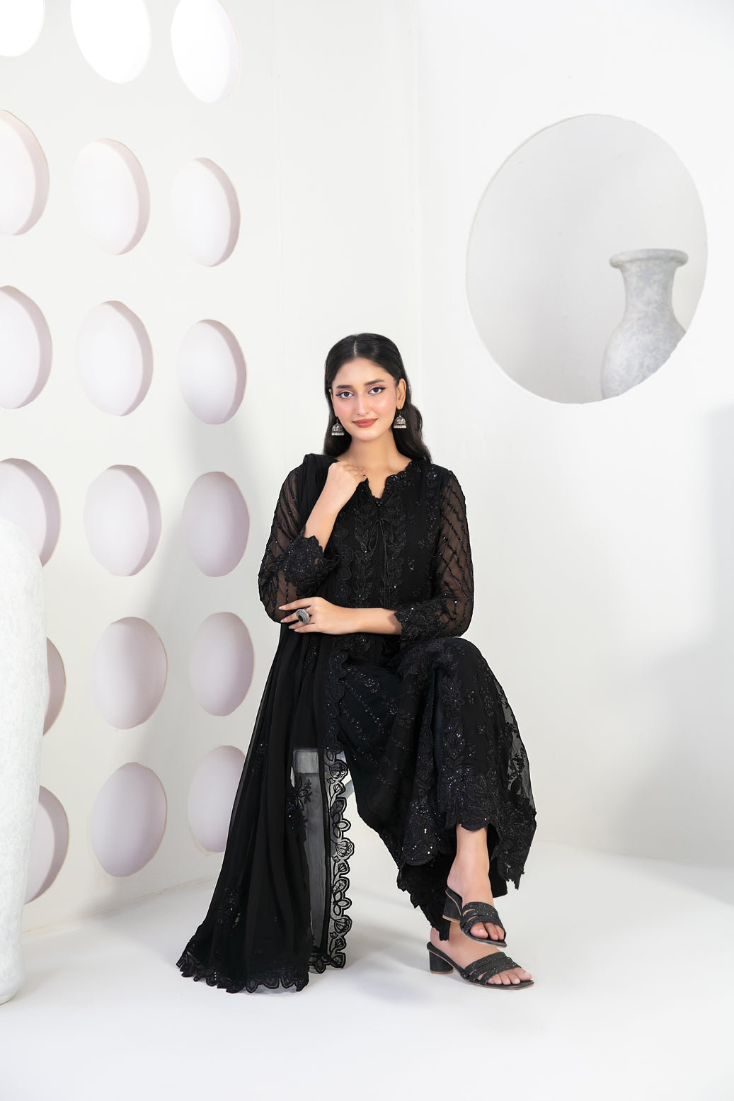 EK NAYI DASTAAN Vol 2 3pcs Semi-Stitched Fancy Emb Chiffon [D-4760]