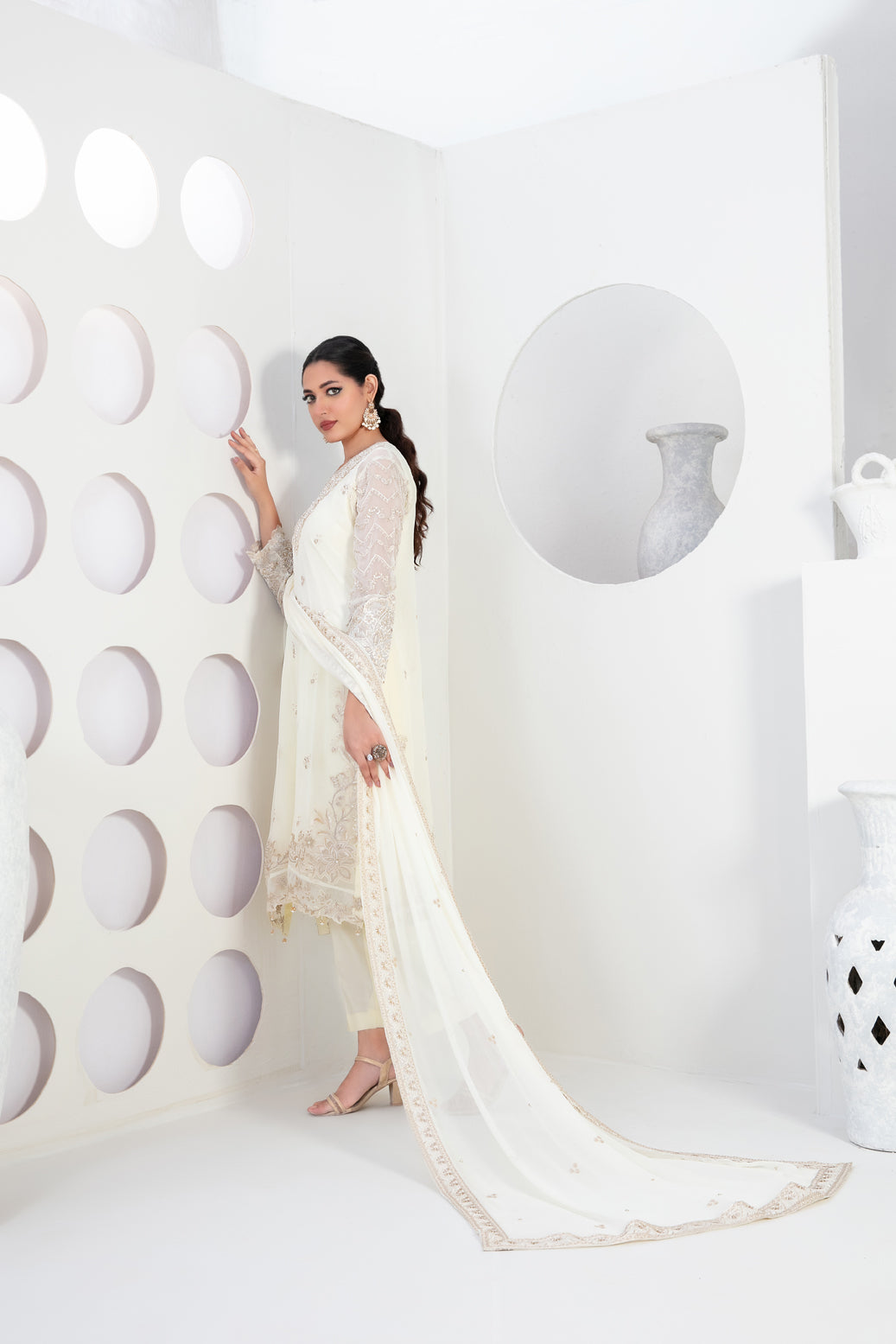 EK NAYI DASTAAN Vol 2 3pcs Semi-Stitched Fancy Emb Chiffon [D-4765]