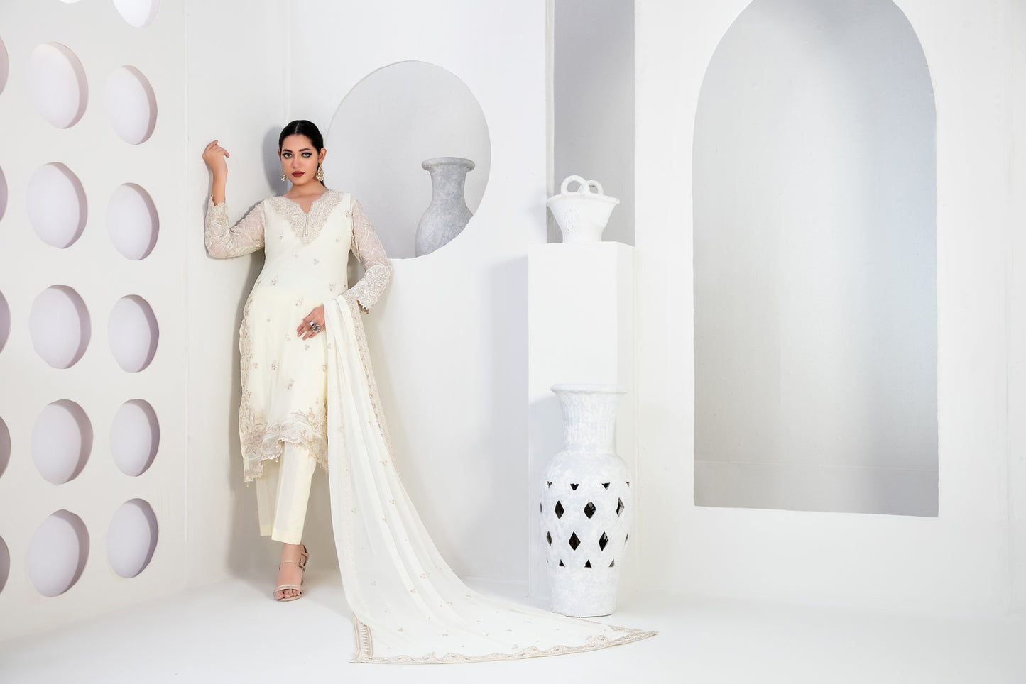 EK NAYI DASTAAN Vol 2 3pcs Semi-Stitched Fancy Emb Chiffon [D-4765]