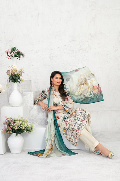 Ramla 3pcs Un-Stitched Emb Printed Lawn [D-3923]