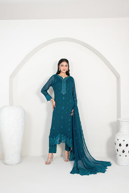 EK NAYI DASTAAN Vol 2 3pcs Semi-Stitched Fancy Emb Chiffon [D-4759]
