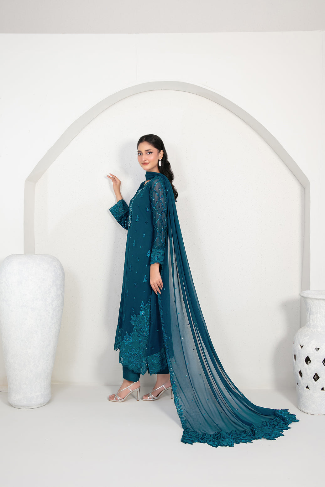 EK NAYI DASTAAN Vol 2 3pcs Semi-Stitched Fancy Emb Chiffon [D-4759]