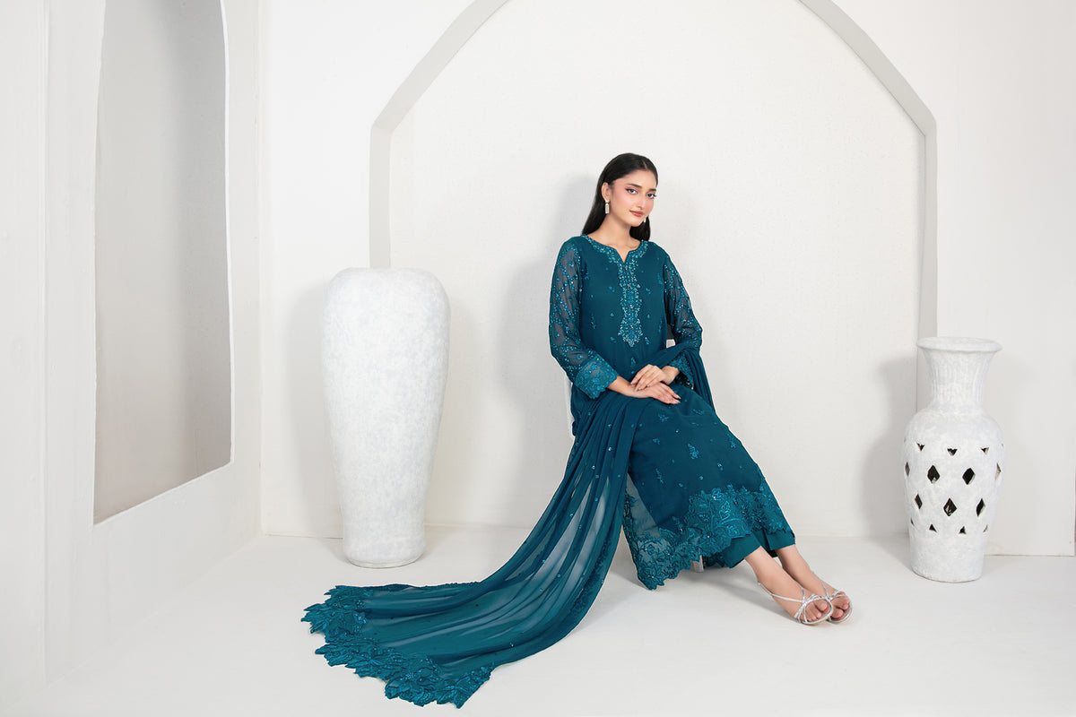 EK NAYI DASTAAN Vol 2 3pcs Semi-Stitched Fancy Emb Chiffon [D-4759]