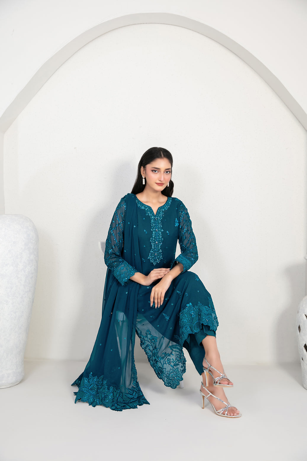 EK NAYI DASTAAN Vol 2 3pcs Semi-Stitched Fancy Emb Chiffon [D-4759]