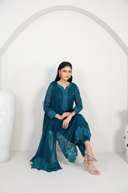 EK NAYI DASTAAN Vol 2 3pcs Semi-Stitched Fancy Emb Chiffon [D-4759]