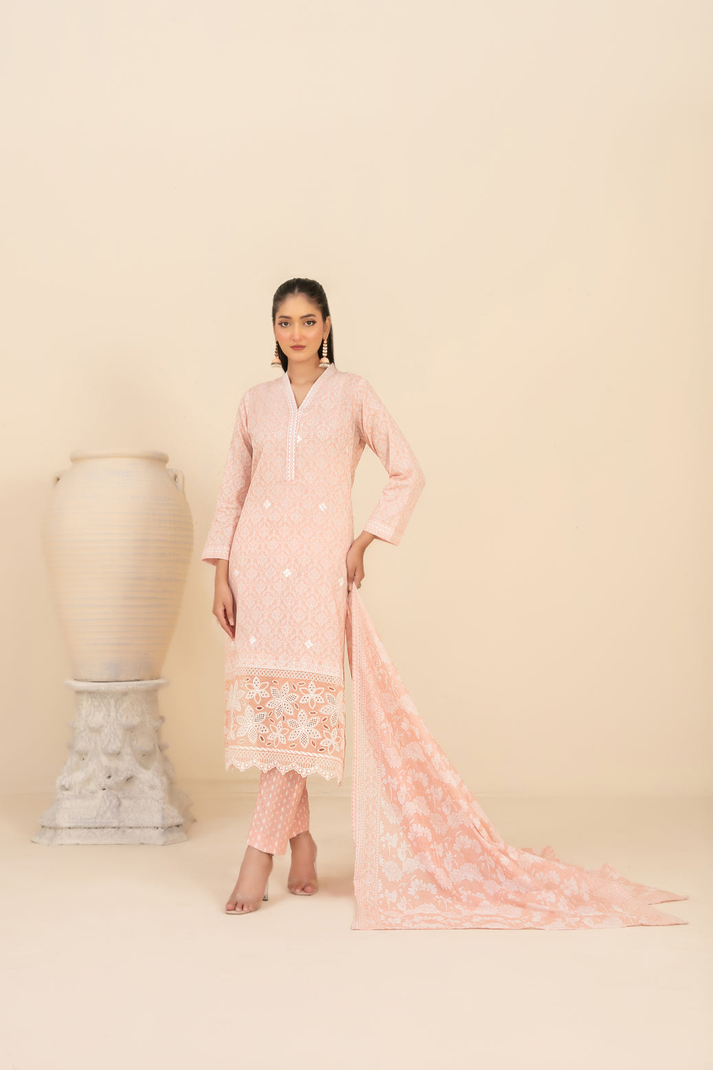 Marin 3pcs Un-Stitched Emb Printed Lawn [D-4029]