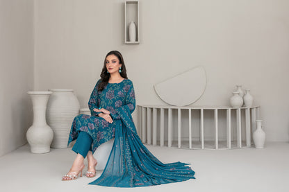 QAREENA 3pcs Un-Stitched Emb Karrandi [D-5265]