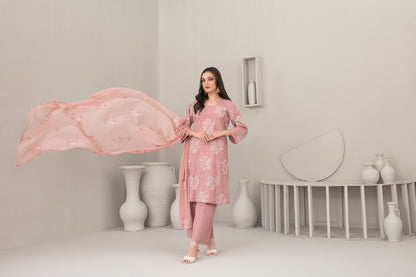 QAREENA 3pcs Un-Stitched Emb Karrandi [D-5268]