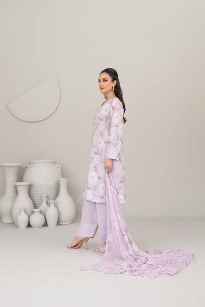 QAREENA 3pcs Un-Stitched Emb Karrandi [D-5261]
